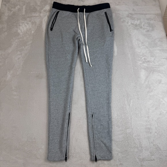 Fear Of God Essentials Sweatpants Mens M Gray Preowned Heather SS19 Drawstring - Picture 1 of 11